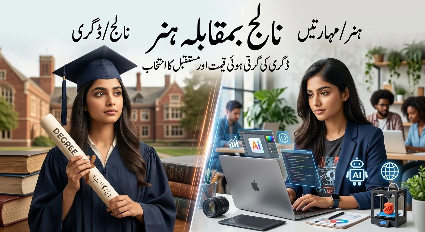 نالج بمقابلہ ہنر: کیا یونیورسٹی کی ڈگری اب محض ایک کاغذ کا ٹکڑا ہے؟