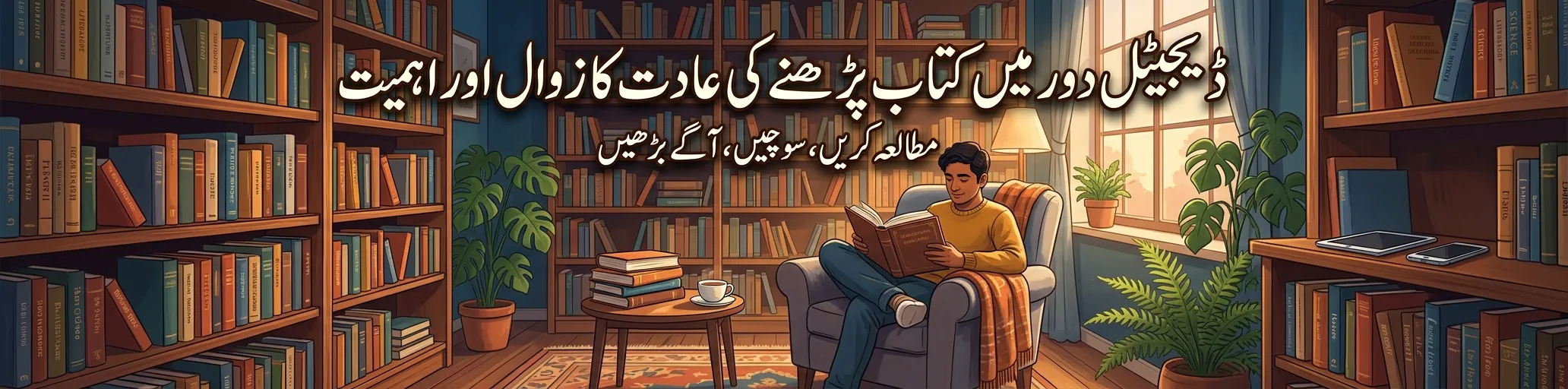 ڈیجیٹل دور میں کتاب پڑھنے کی عادت کا خاتمہ