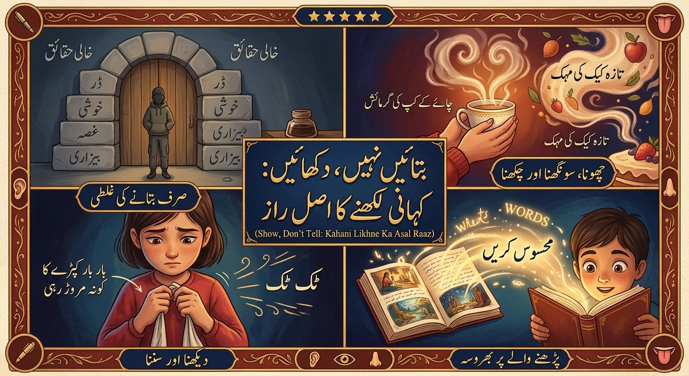 بتائیں نہیں، دکھائیں: کہانی لکھنے کا اصل راز