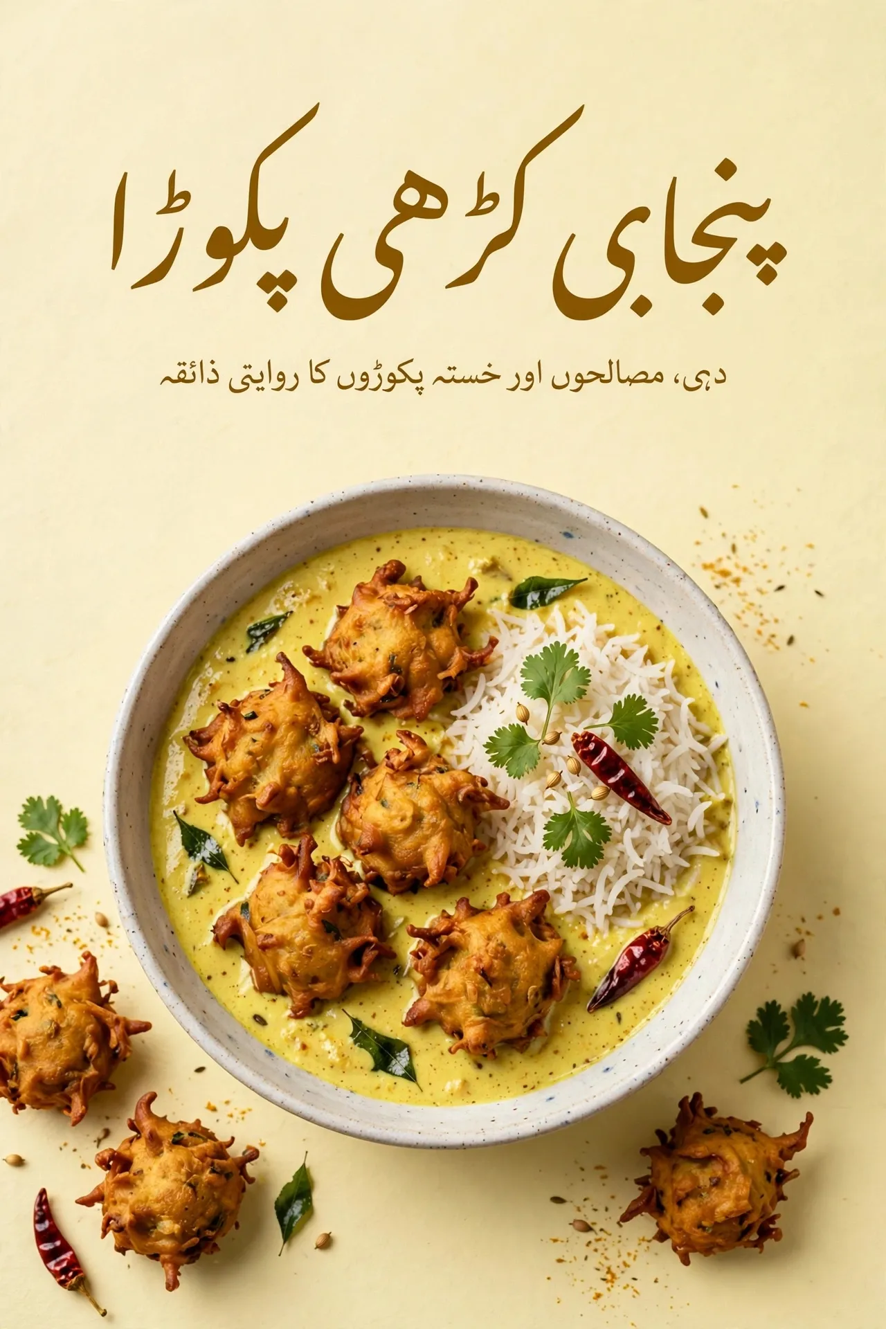 پنجابی کڑھی پکوڑا: دہی، مصالحوں اور خستہ پکوڑوں کا روایتی ذائقہ